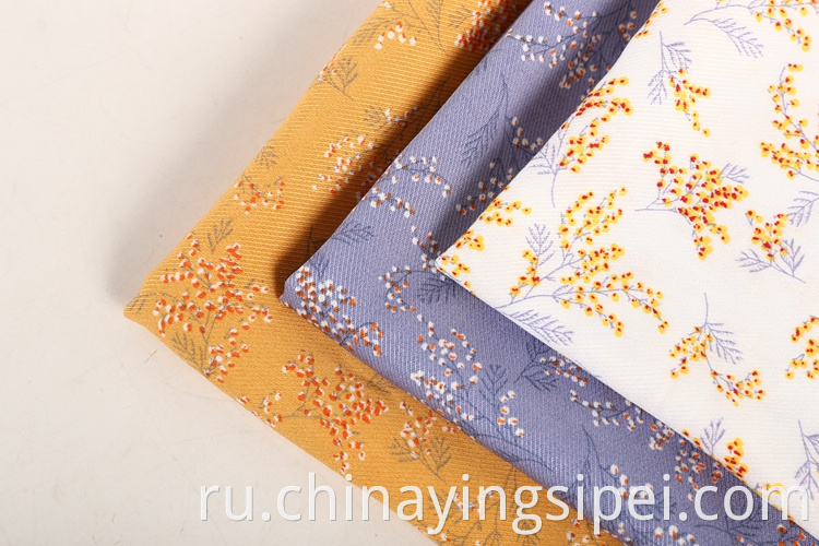 Заводская цена тканая текстильная твил вискози -цветочный риаон ткань для одежды